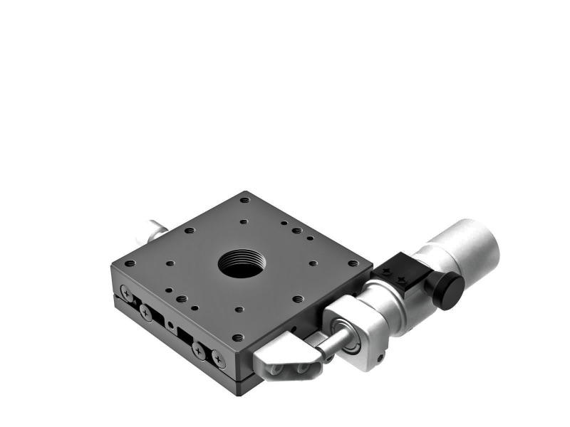 Łożysko EXC 60X60mm, stalowe, stolik osi X, mikrometr boczny śrubowy submikronowy, +/-6.5mm, gwinty M4 — zdjęcie produktu, nr katalogowy TSD-601SWP
