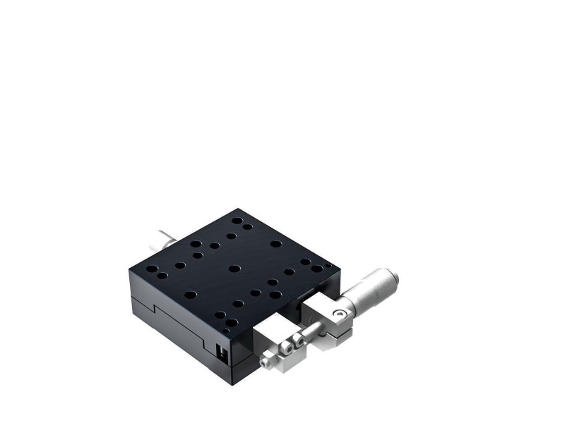 Łożysko krzyżowo-rolkowe 65X65mm, aluminiowe, stolik osi X, boczny mikrometr, +/-6.5mm, gwinty M6 — zdjęcie produktu, nr katalogowy TAM-651S-M6