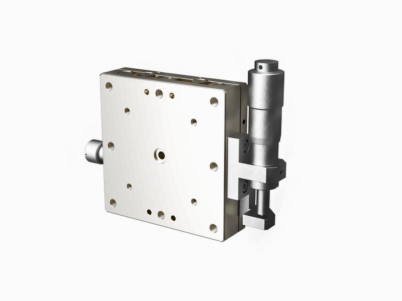 Łożysko EXC 60X60mm, stal nierdzewna, stolik osi Z, (pionowa platforma/baza) mikrometr boczny, +/-6.5mm, gwinty M4 — zdjęcie produktu, nr katalogowy TSDH-601SZ