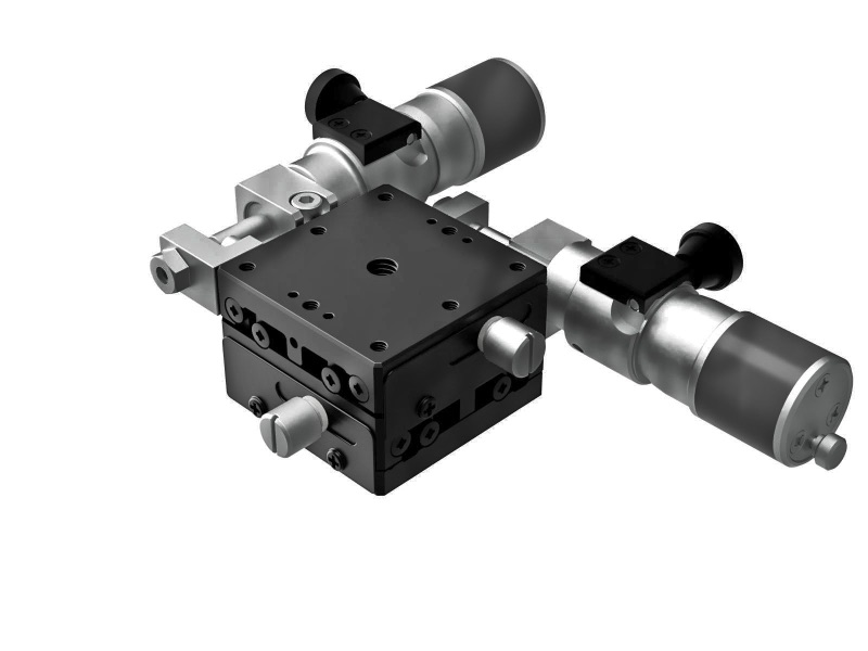Łożysko EXC 40X40mm, stalowe, stolik XY, mikrometr boczny submikronowy z śrubą, +/-6.5mm, gwinty 6-32, prawoskrętny — zdjęcie produktu, nr katalogowy TSD-402SRWPUU
