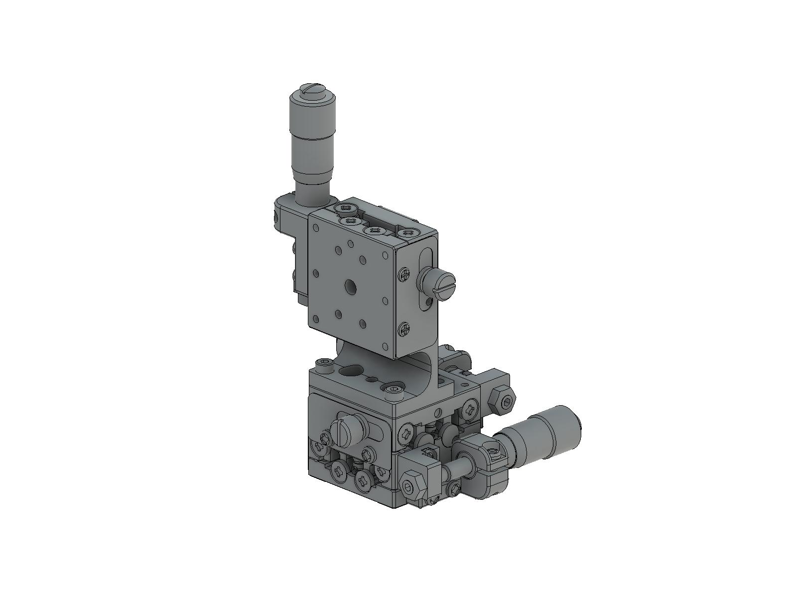 Łożysko EXC 25X25mm, stalowe, stolik XYZ, (platforma pionowa) mikrometr boczny, +/-3mm, gwint M2 — zdjęcie produktu, nr katalogowy TSD-255SL
