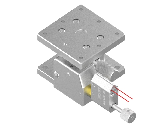 Silnikowy łożysko EXC 40X40mm, kompatybilny z próżnią, stal nierdzewna, stolik osi Z, (pozioma platforma/baza) boczny piezomotor, +/-2.5mm, gwinty 6-32 — zdjęcie produktu, nr katalogowy TSDS-403UU-PDM