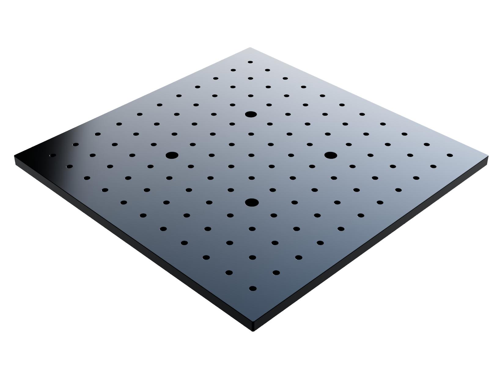 Platforma podnośnika laboratoryjnego 300X300mm, aluminiowa, gwinty 1/4-20 — zdjęcie produktu, nr katalogowy LJP-300-UU
