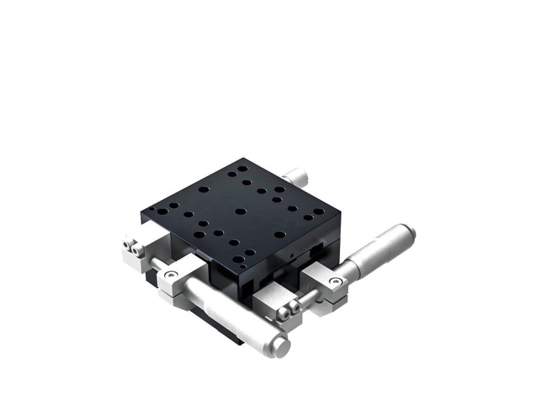 Łożysko krzyżowo-rolkowe 65X65mm, aluminiowe, stolik XY, boczny mikrometr, +/-12.5mm, gwinty M6 — zdjęcie produktu, nr katalogowy TAM-652S25-M6