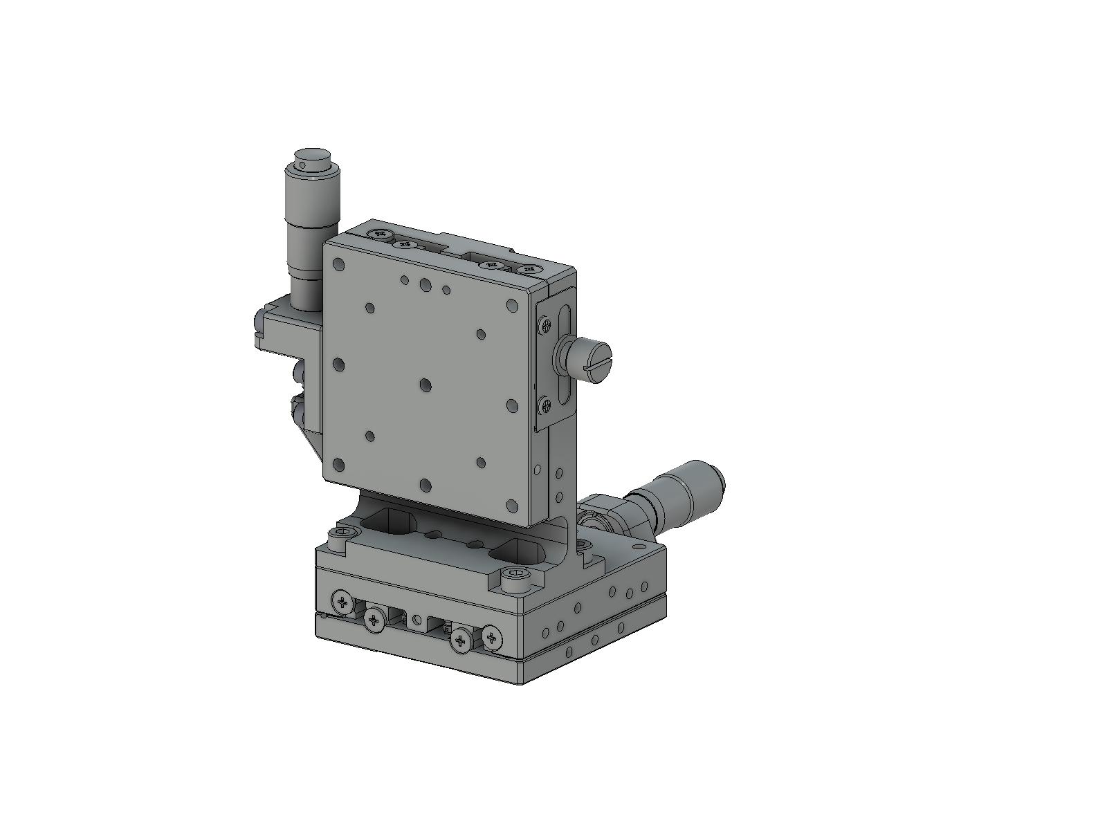Łożysko EXC 60X60mm, stalowe, stolik osi XZ, (platforma pionowa) mikrometr centralny, +/-6.5/5.0mm, gwinty M4 — zdjęcie produktu, nr katalogowy TSD-604CL