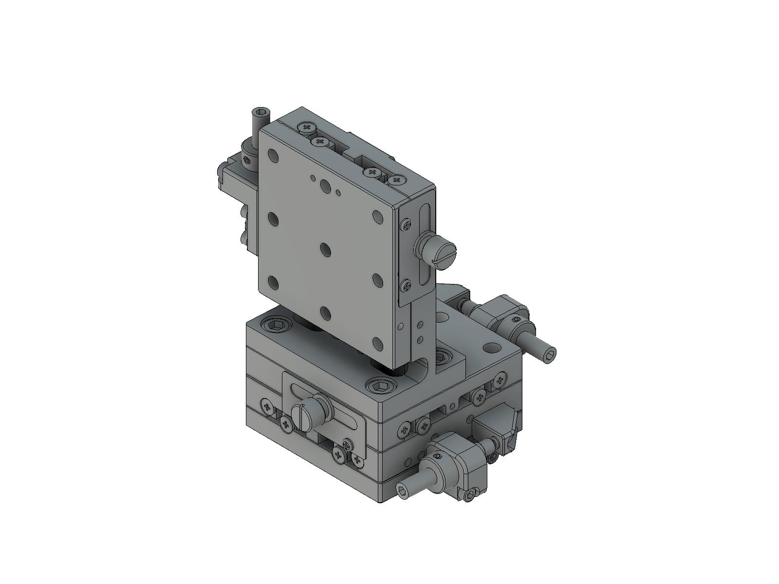 Łożysko EXC 65X65mm, stalowe, stolik osi XYZ, (platforma pionowa) śruba sześciokątna boczna, +/-6.5mm, gwinty M6, prawoskrętny — zdjęcie produktu, nr katalogowy TSD-655SRLFP-M6