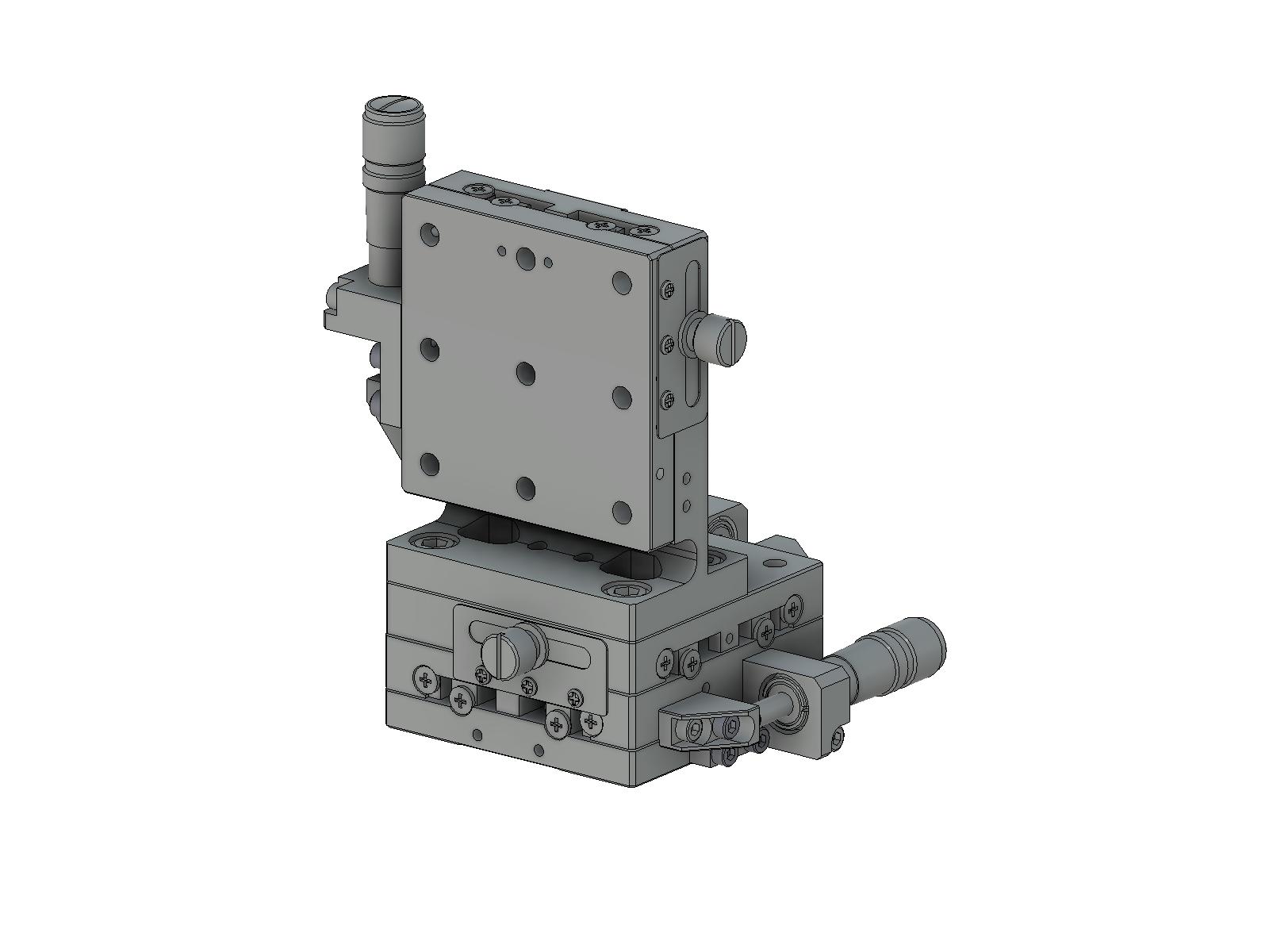 Łożysko EXC 65X65mm, kompatybilne z próżnią, ze stali nierdzewnej, stolik o osi XYZ, (pionowa platforma) mikrometr boczny, +/-6.5mm, gwinty 1/4-20 — zdjęcie produktu, nr katalogowy TSDS-655SLUU