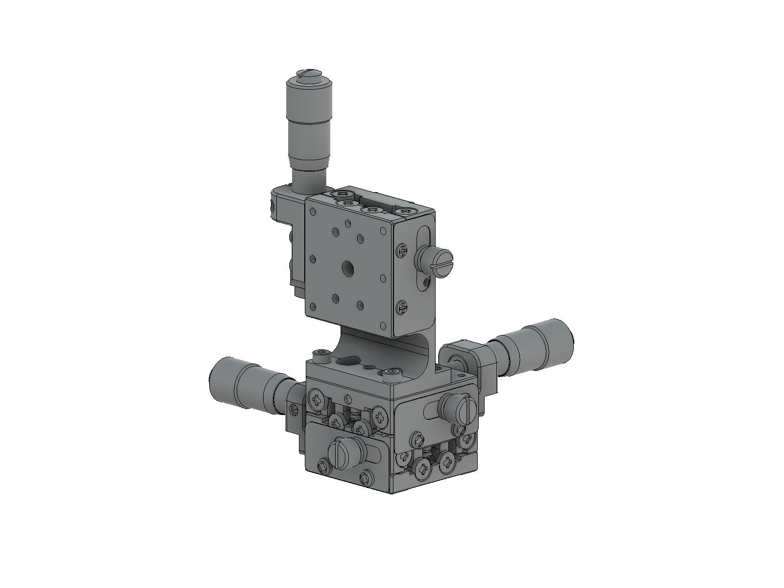 Łożysko EXC 25X25mm, stalowe, stolik XYZ, (platforma pionowa) mikrometr na środku, +/-3mm, gwint M2 — zdjęcie produktu, nr katalogowy TSD-255CL