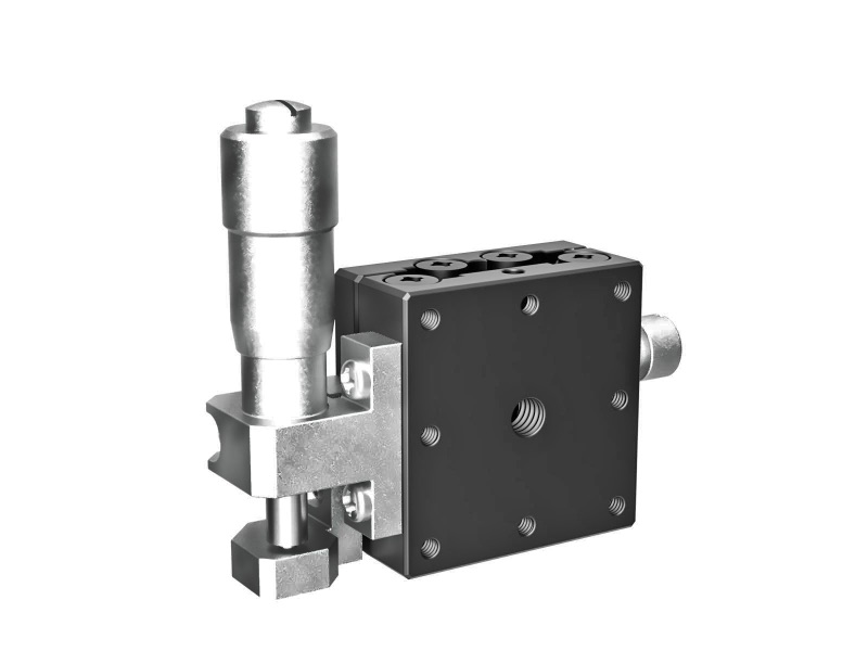 Łożysko EXC 25X25mm, stalowe, stolik Z-osi, (pionowa platforma/baza) centralny mikrometr, +/-3mm, gwint M2, prawoskrętny — zdjęcie produktu, nr katalogowy TSD-251SRZ