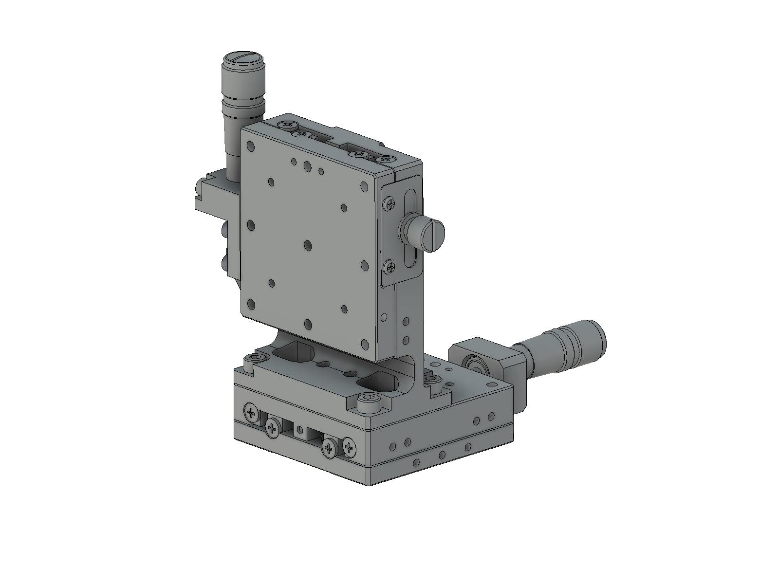 Łożysko EXC 65X65mm, kompatybilne z próżnią, stal nierdzewna, stolik osi XZ (platforma pionowa), mikrometr centralny, +/-6.5mm, gwinty M6 — zdjęcie produktu, nr katalogowy TSDS-654CL-M6