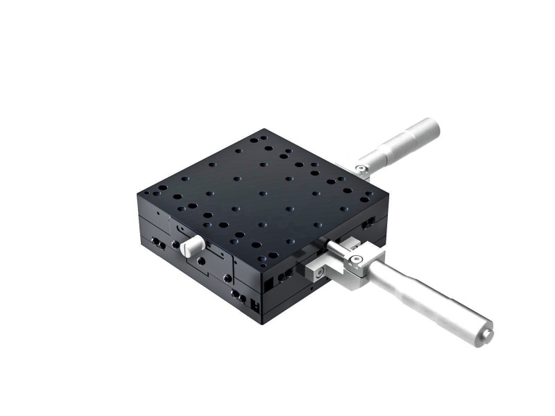 Łożysko krzyżowo-rolkowe 120X120mm, aluminiowe, stolik XY, mikrometr centralny, +/-20mm, gwinty 1/4-20 — zdjęcie produktu, nr katalogowy TAM-1202CUU