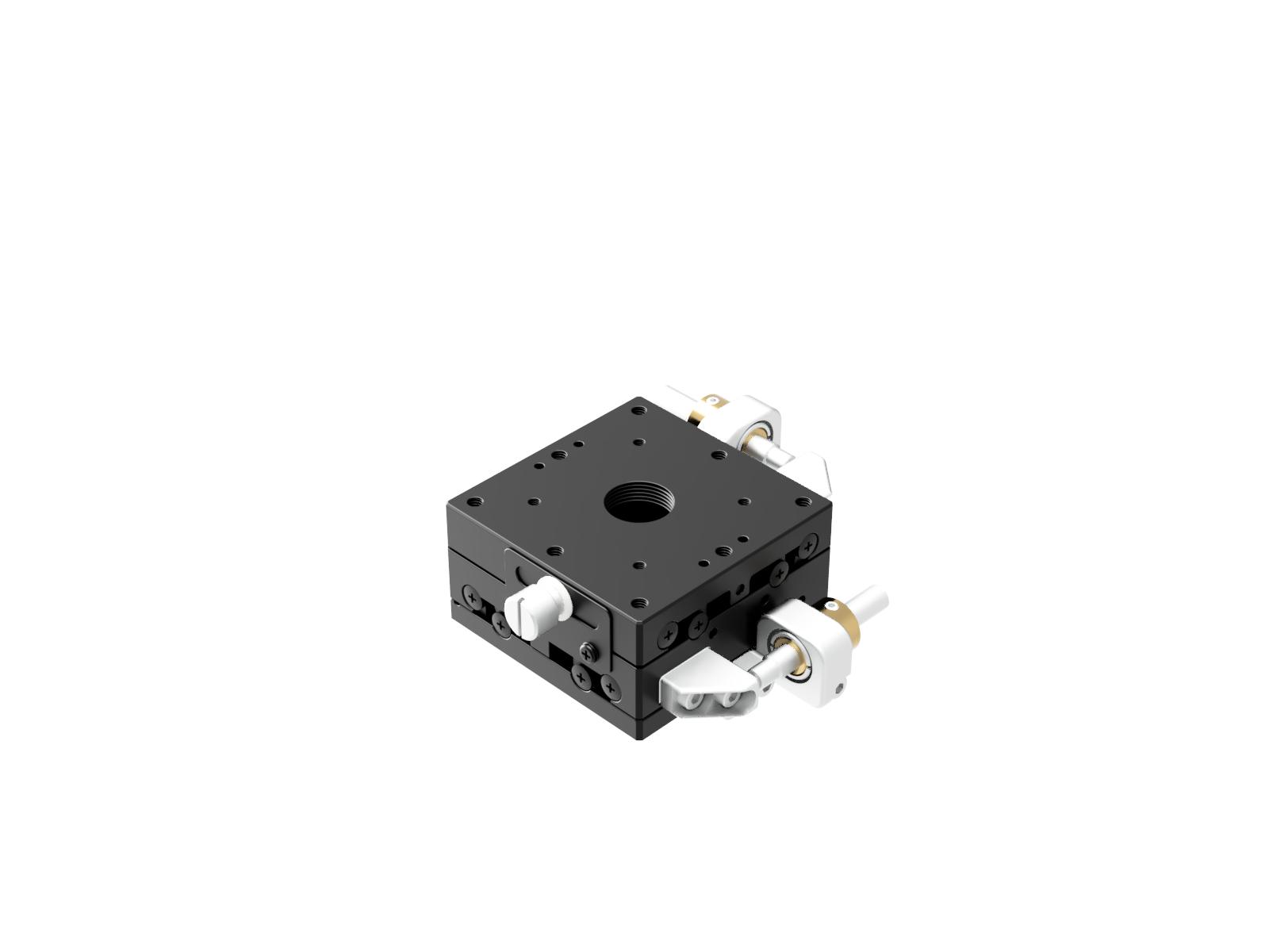 Łożysko EXC 60X60mm, stalowe, stolik XY, mikrometr boczny z śrubą sześciokątną, +/-6.5mm, gwinty M4 — zdjęcie produktu, nr katalogowy TSD-602SFP