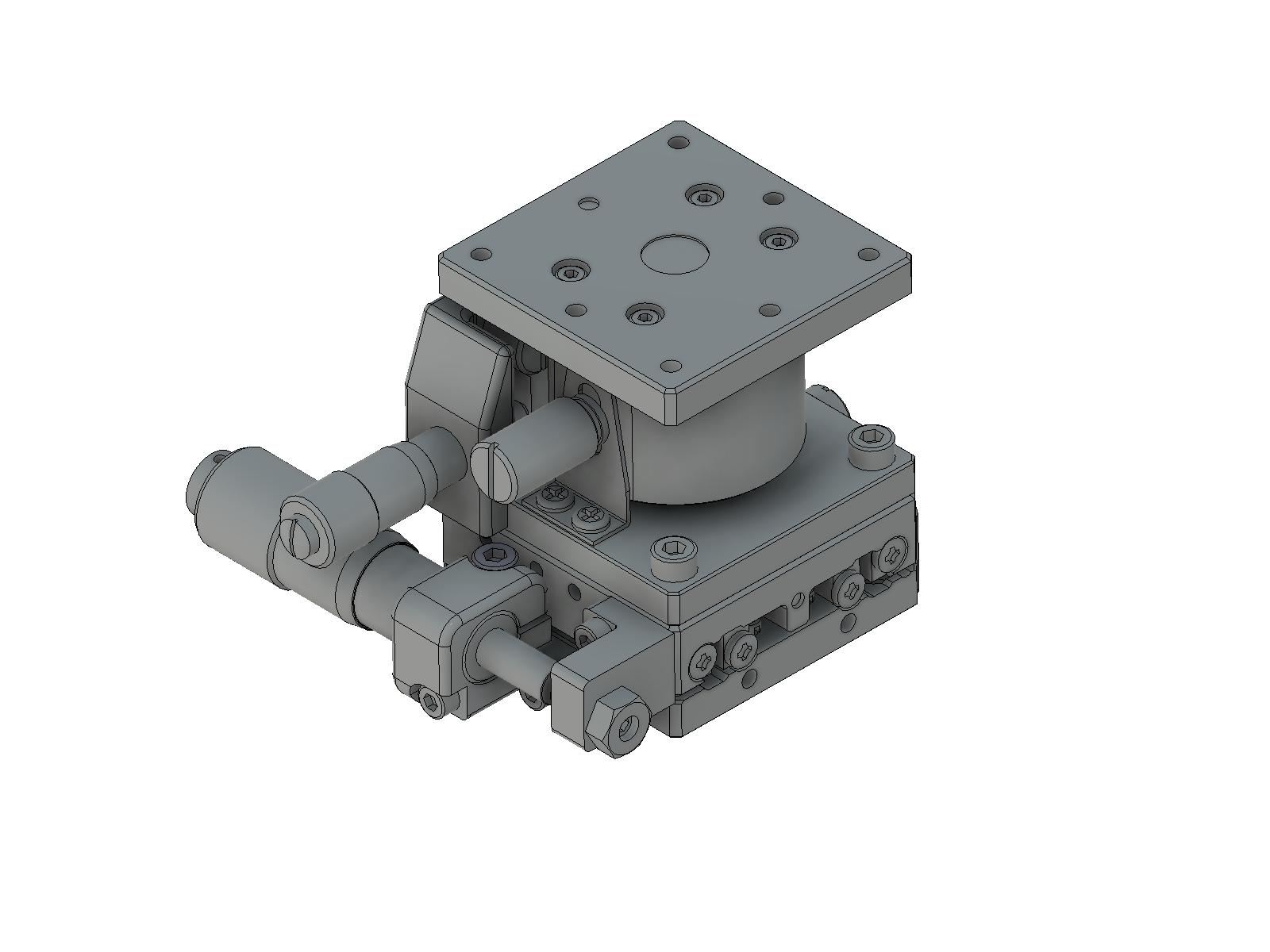 Łożysko EXC 40X40mm, stalowe, stolik osi XZ, boczny mikrometr, +/-6.5/3.0mm, gwinty 6-32, prawoskrętne — zdjęcie produktu, nr katalogowy TSD-404SRUU