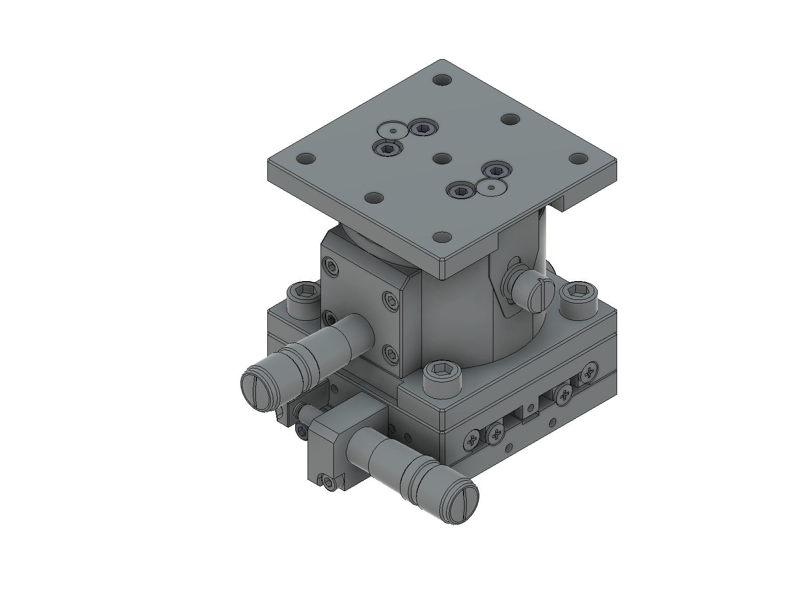 Łożysko EXC 65X65mm, kompatybilne z próżnią, stal nierdzewna, stolik osi XZ, mikrometr boczny, +/-6.5/5.0mm, gwinty M6 — zdjęcie produktu, nr katalogowy TSDS-654S-M6