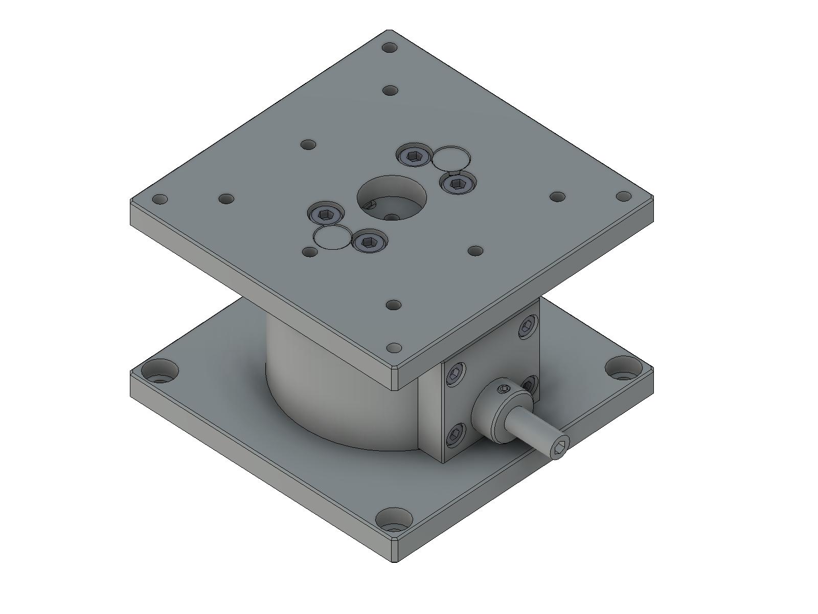Łożysko EXC 80X80mm, stalowe, stolik Z-osi, (horyzontalna platforma/podstawa) śruba sześciokątna centralna, +/-5mm, gwinty M4 — zdjęcie produktu, nr katalogowy TSD-803FP