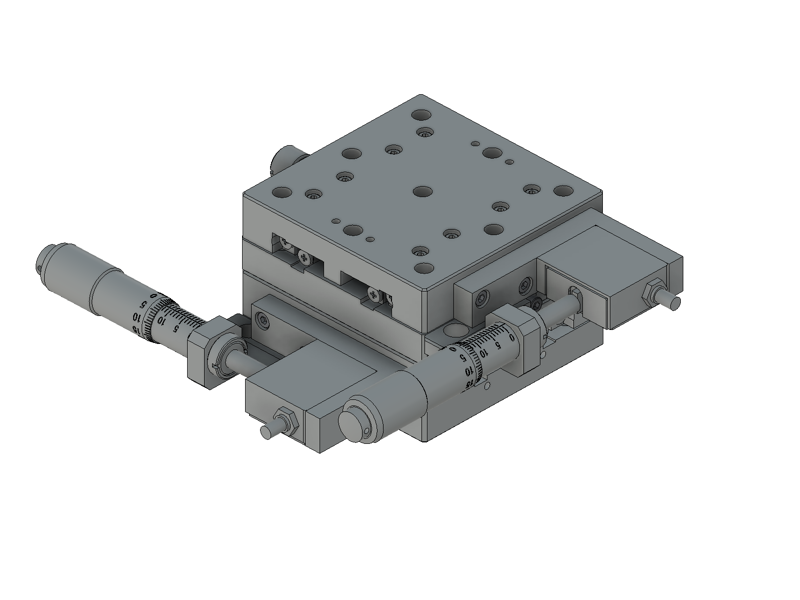 Stolik XY z asystencją piezoelektryczną 65X65mm, +/-12.5mm, gwinty M6, prawoskrętny — zdjęcie produktu, nr katalogowy TADC-652WSR25-M6PA