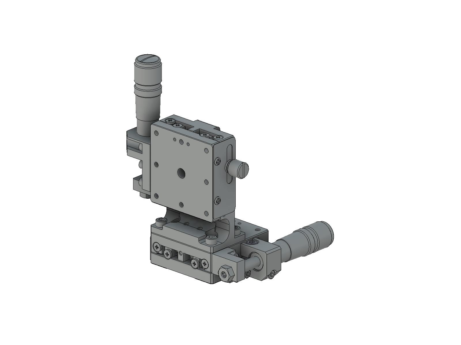 Łożysko EXC 40X40mm, kompatybilne z próżnią, stal nierdzewna, stolik osi XZ (platforma pionowa), mikrometr boczny, +/-6.5mm, gwinty 6-32 — zdjęcie produktu, nr katalogowy TSDS-404SLUU