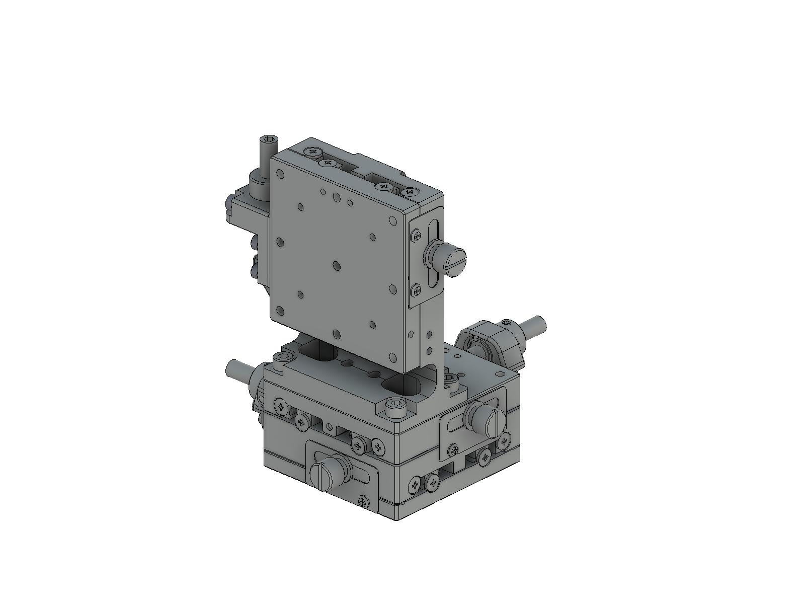 Łożysko EXC 60X60mm, stalowe, stolik osi XYZ, (platforma pionowa) śruba sześciokątna centralna, +/-6.5mm, gwinty M4 — zdjęcie produktu, nr katalogowy TSD-605CLFP