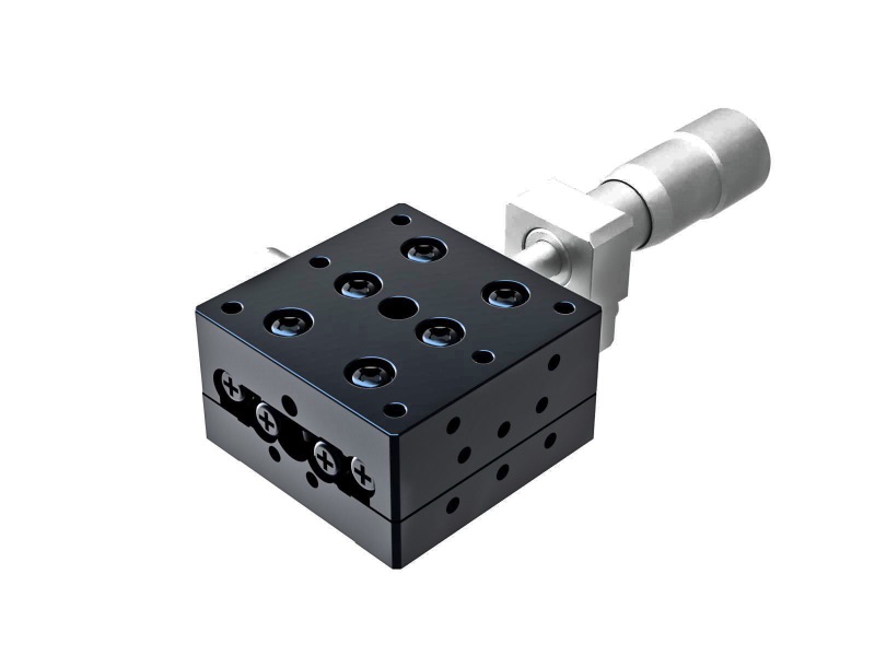 Łożysko kulkowe 25X25mm, aluminiowe, stolik osi X, mikrometr centralny, +/-3mm, gwinty M2 — zdjęcie produktu, nr katalogowy TADC-251C