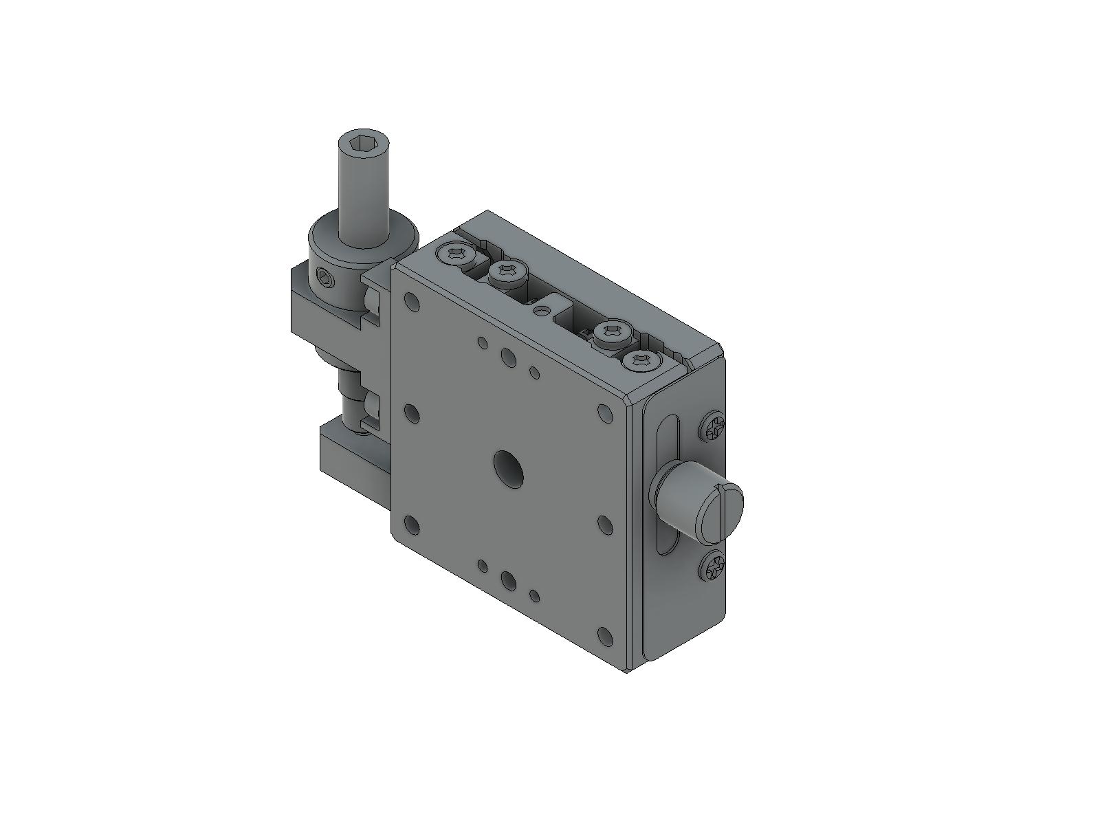 Łożysko EXC 40X40mm, stalowe, stolik osi Z, (platforma pionowa/baza) centralna śruba sześciokątna, +/-6.5mm, gwinty M3, prawoskrętne — zdjęcie produktu, nr katalogowy TSD-401SRZFP