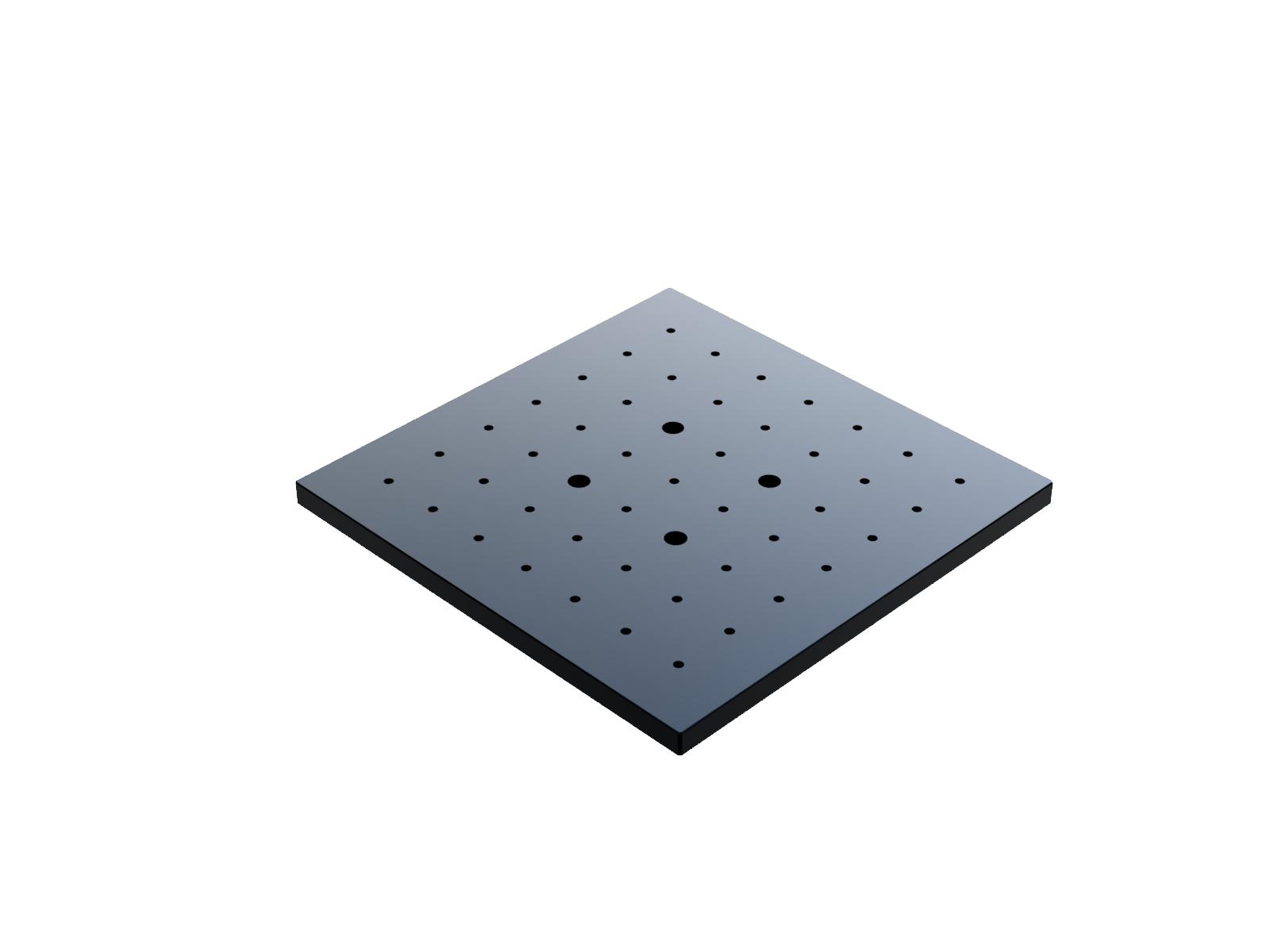 Platforma podnośnika laboratoryjnego 200X200mm, aluminiowa, gwinty M4 — zdjęcie produktu, nr katalogowy LJP-200