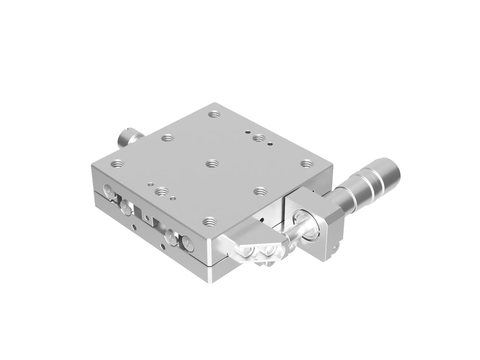 Łożysko EXC 65X65mm, kompatybilne z próżnią, ze stali nierdzewnej, stolik w osi X, mikrometr boczny, +/-6.5mm, gwinty M6 — zdjęcie produktu, nr katalogowy TSDS-651S-M6