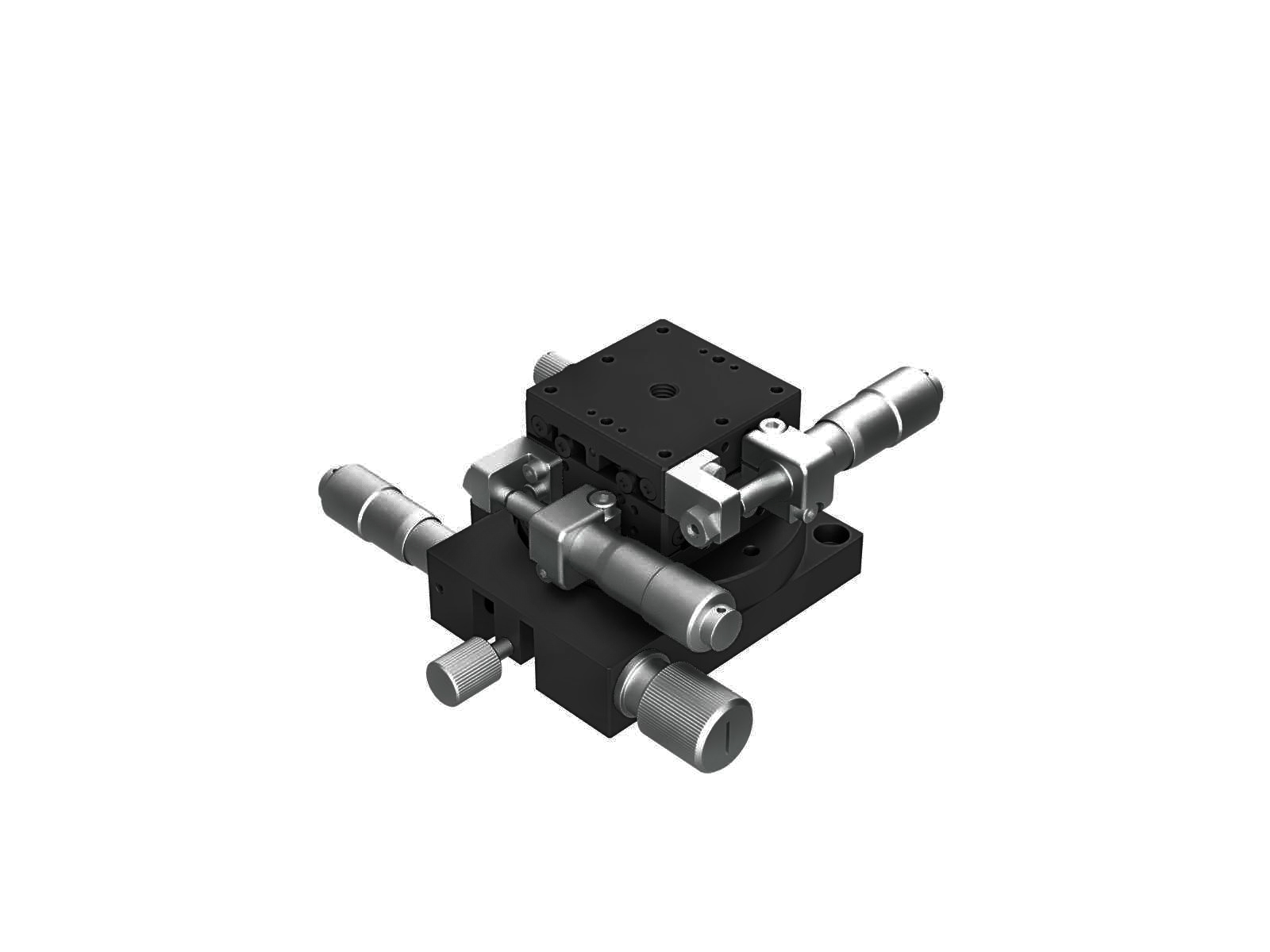Stalowa rotacja z wydłużonym kontaktem ze stolikiem XY 40x40mm, gwinty metryczne — zdjęcie produktu, nr katalogowy TSD-408S