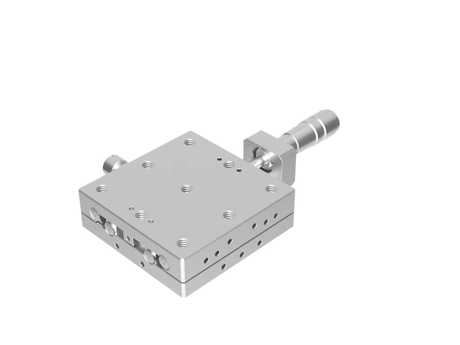 Łożysko EXC 65X65mm, kompatybilne z próżnią, ze stali nierdzewnej, stolik w osi X, mikrometr centralny, +/-6.5mm, gwinty M6 — zdjęcie produktu, nr katalogowy TSDS-651C-M6