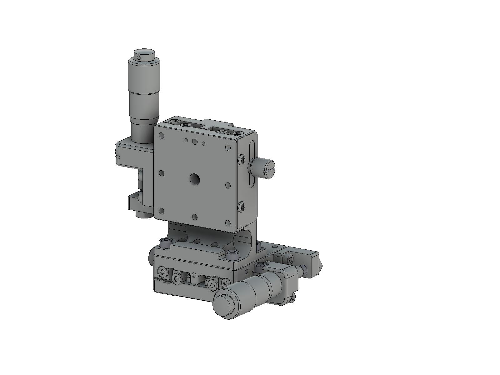 Łożysko EXC 40X40mm, stalowe, stolik osi XZ, (platforma pionowa) boczny mikrometr, +/-6.5mm, gwinty M3, prawoskrętny — zdjęcie produktu, nr katalogowy TSD-404SRL