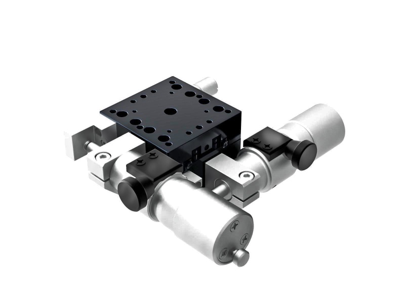 Łożysko krzyżowe 40X40mm, aluminiowe, stolik XY, boczny mikrometr submikronowy, +/-6.5mm, gwinty M3 — zdjęcie produktu, nr katalogowy TAM-402SWP