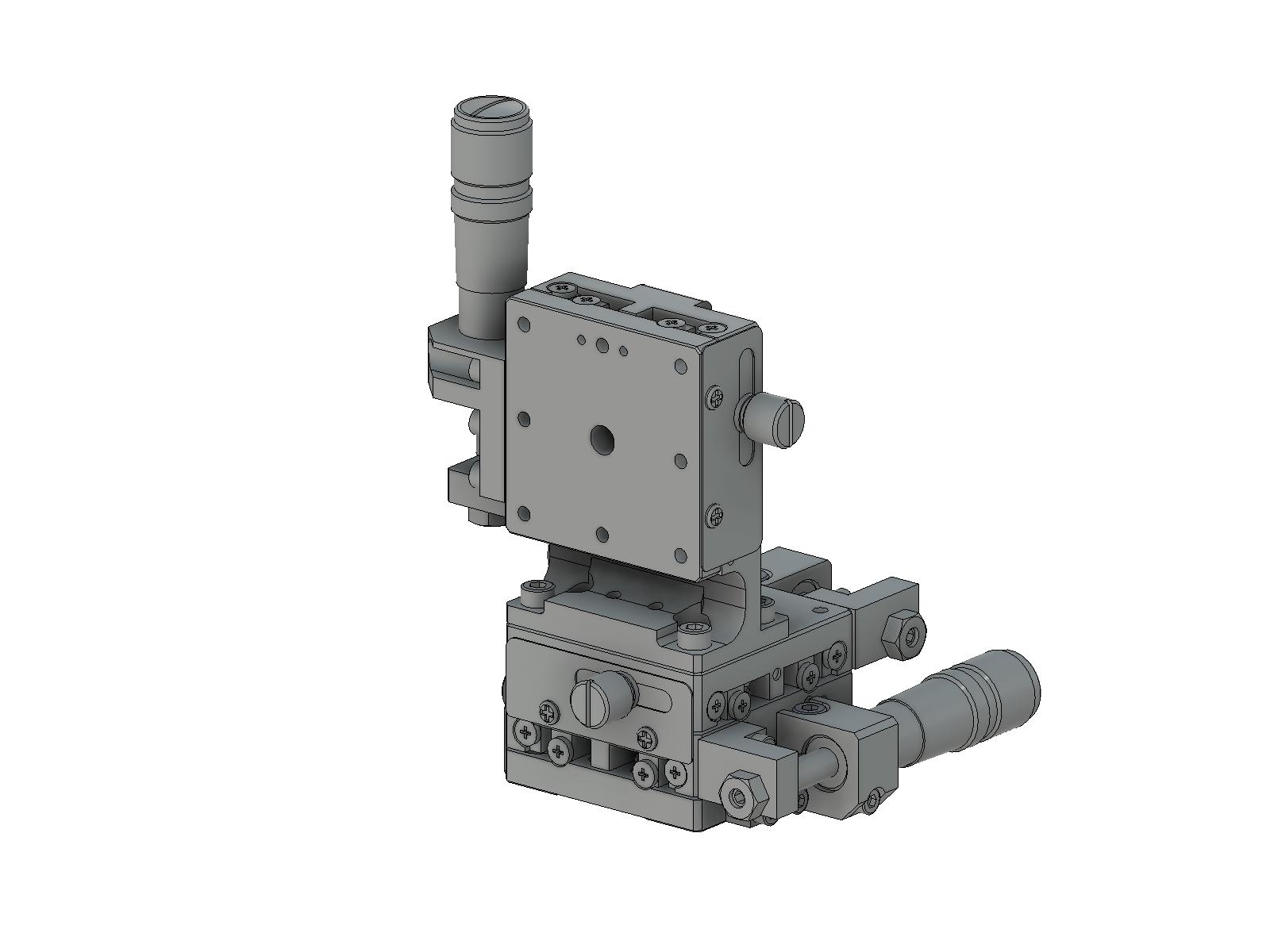 Łożysko EXC 40X40mm, kompatybilne z próżnią, ze stali nierdzewnej, stolik o osi XYZ, (pionowa platforma) mikrometr boczny, +/-6.5mm, gwinty 6-32 — zdjęcie produktu, nr katalogowy TSDS-405SLUU