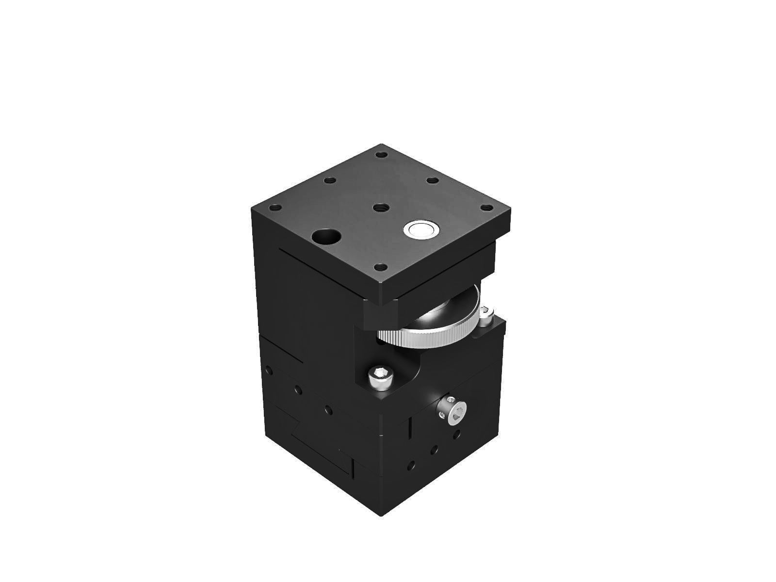 Prowadnica jaskółczy ogon 40X40mm, mosiężne, stolik XYZ, śruba prowadząca centralna, +/-7mm, gwinty M3 — zdjęcie produktu, nr katalogowy TASB-405