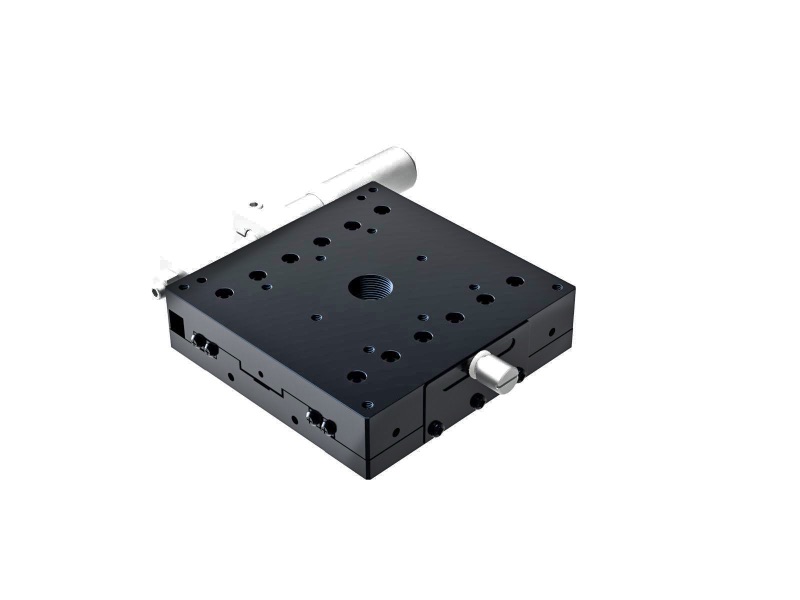 Łożysko krzyżowo-rolkowe 100X100mm, aluminiowe, stolik osi X, mikrometr boczny, +/-12.5mm, gwinty M4, prawoskrętne — zdjęcie produktu, nr katalogowy TAM-1001SR