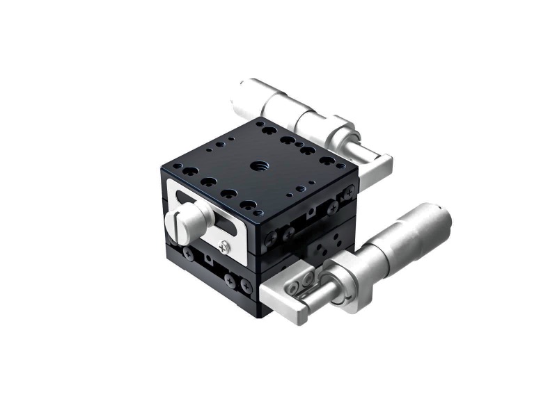 Łożysko kulkowe 40X40mm, aluminiowe, stolik XY, mikrometr boczny, +/-6.5mm, gwinty M3 — zdjęcie produktu, nr katalogowy TADC-402WS