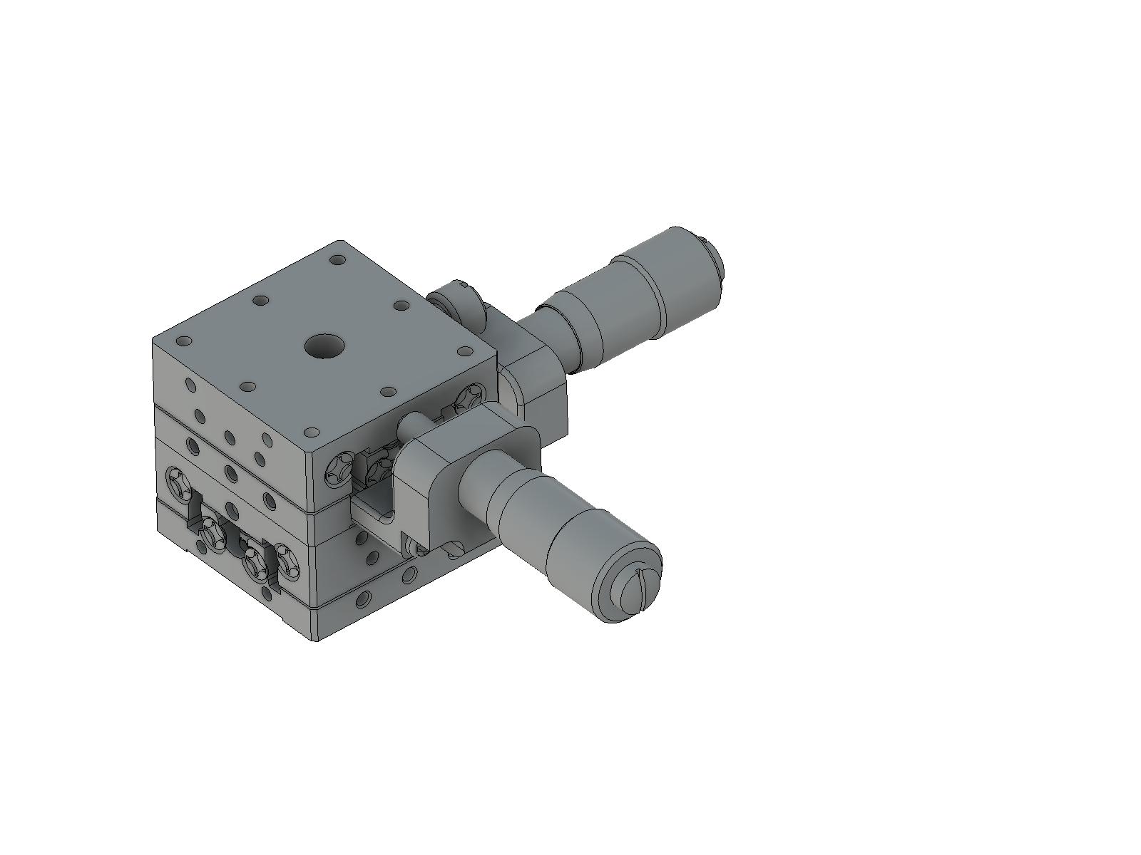 Łożysko EXC 25X25mm, stal nierdzewna, stolik XY, mikrometr na środku, +/-3mm, gwinty M2 — zdjęcie produktu, nr katalogowy TSDH-252WC