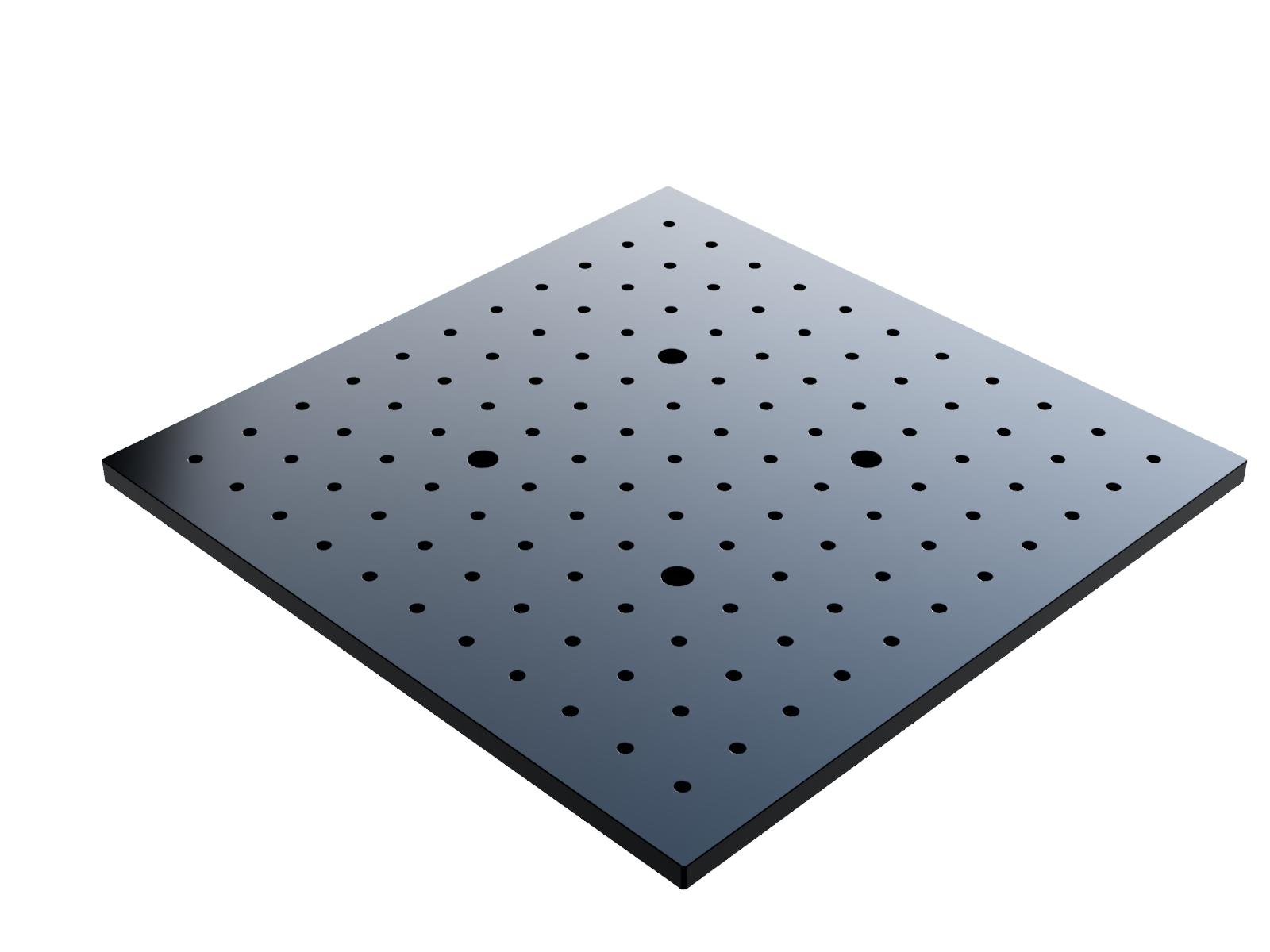 Platforma podnośnika laboratoryjnego 300X300mm, aluminiowa, gwinty M6 — zdjęcie produktu, nr katalogowy LJP-300-M6