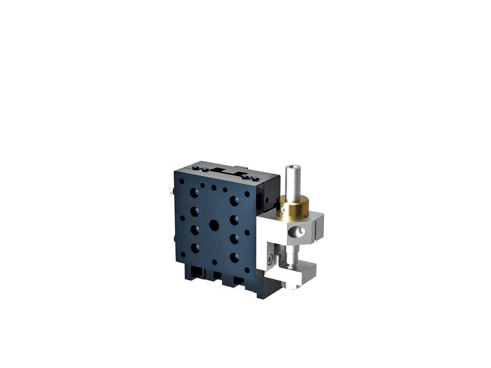 Łożysko krzyżowe 40X40mm, aluminiowe, stolik osi Z, (platforma pionowa/baza pozioma) śruba sześciokątna boczna, +/-6.5mm, gwinty M3, prawoskrętne — zdjęcie produktu, nr katalogowy TAM-403RLFP
