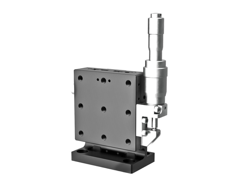 Łożysko EXC 65X65mm, stalowe, stolik Z-osi, (pionowa platforma/horyzontalna baza) boczny mikrometr różnicowy, +/-6.5mm, gwint M6, prawoskrętny — zdjęcie produktu, nr katalogowy TSD-653RLDM-M6