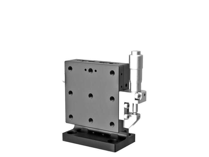 Łożysko EXC 65X65mm, stalowe, stolik Z-Axis, (platforma pionowa/baza pozioma) mikrometr, +/-6.5mm, gwinty M6, prawoskrętny — zdjęcie produktu, nr katalogowy TSD-653RL-M6