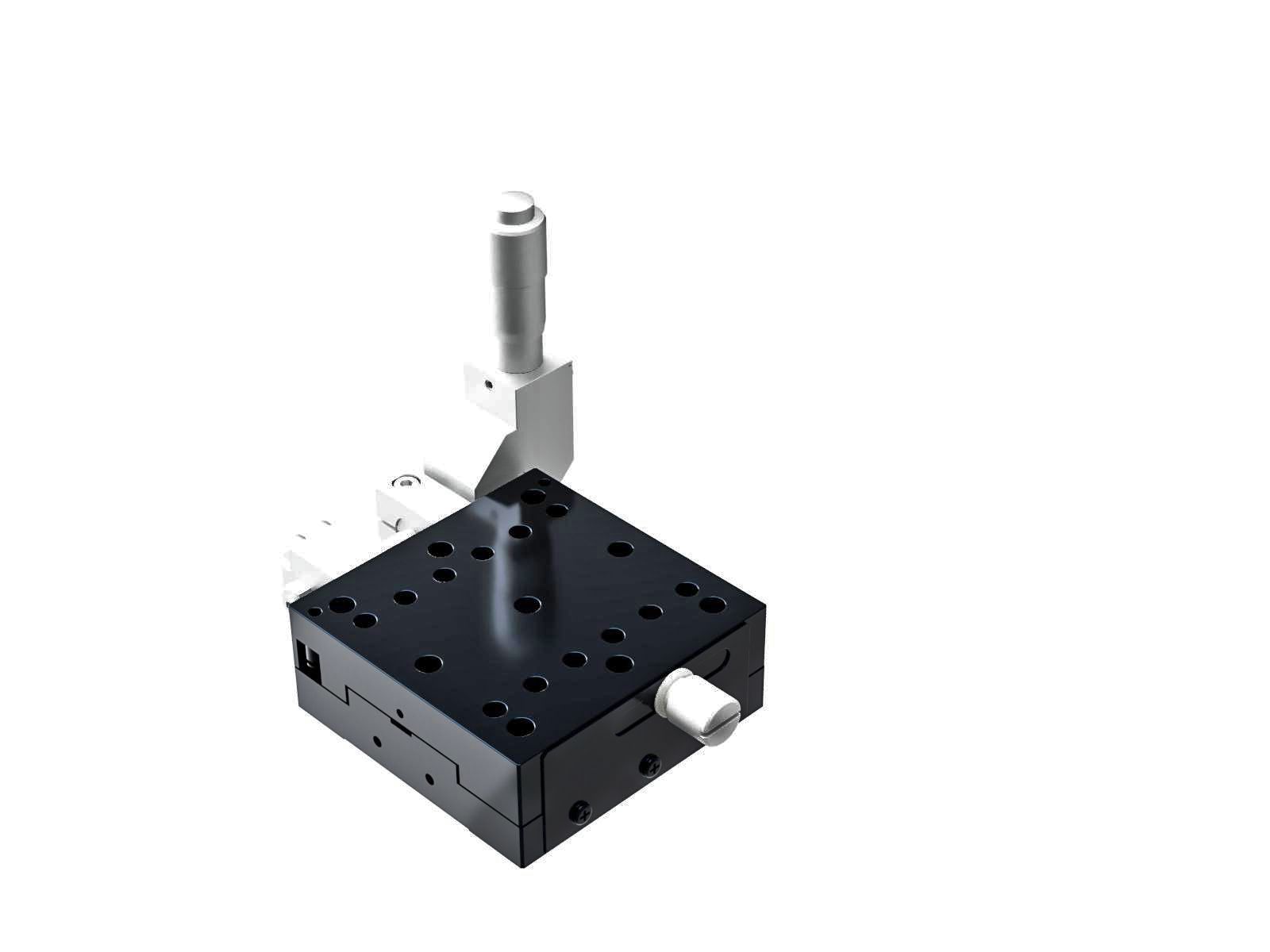 Łożysko krzyżowe 65X65mm, aluminiowe, stolik osi X, boczny mikrometr 90°, +/-6.5mm, gwint 1/4-20, prawoskrętny — zdjęcie produktu, nr katalogowy TAM-651SRDLUU