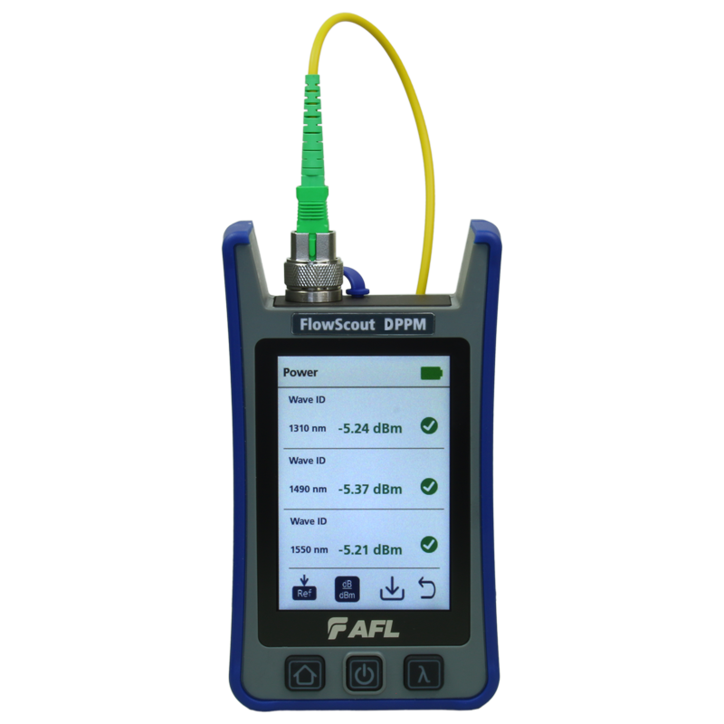 AFL FlowScout Downstream PON DPPM – miernik mocy optycznej PON z patchcordem