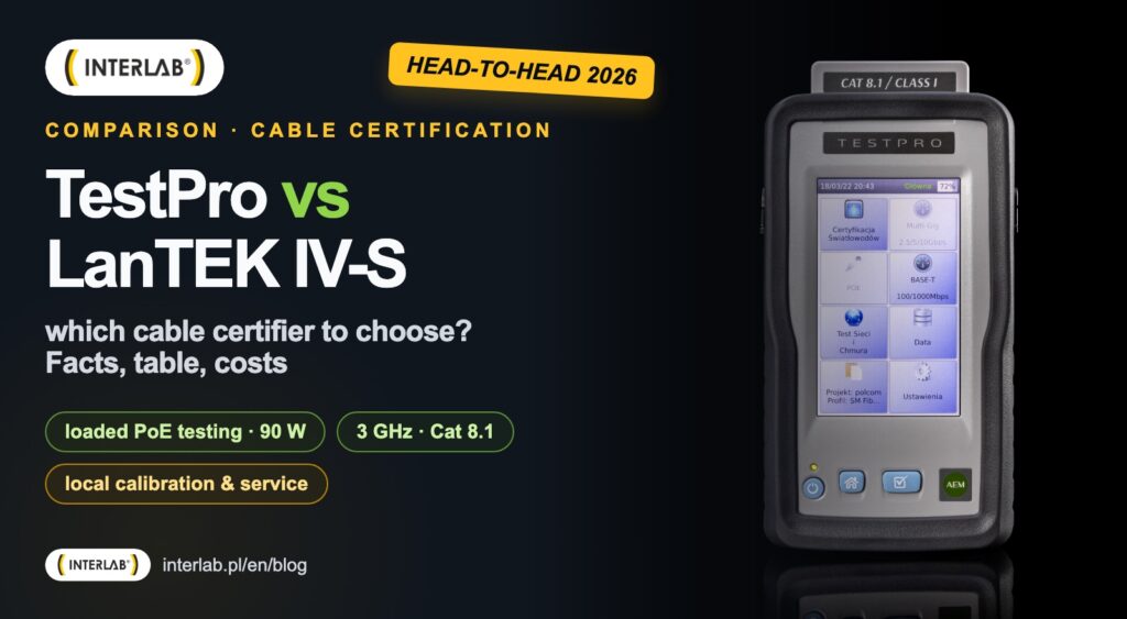AEM TestPro CV100 vs TREND Networks LanTEK IV-S – cable certifier comparison 2026