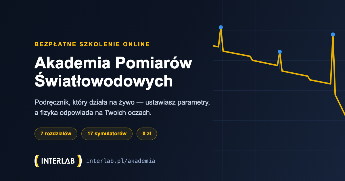 Akademia Pomiarów Światłowodowych — bezpłatne szkolenie online INTERLAB