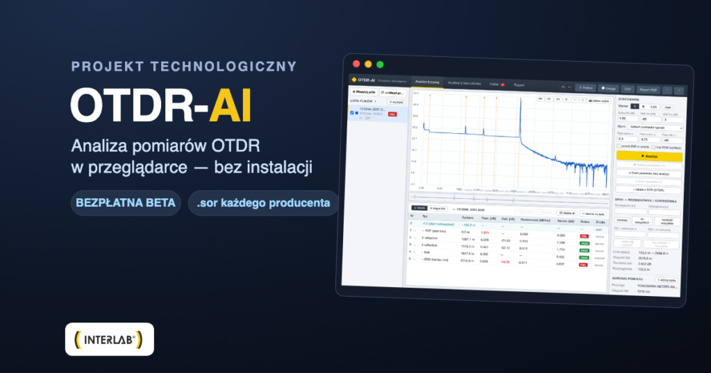 OTDR-AI — analiza pomiarów OTDR w przeglądarce (bezpłatna beta)