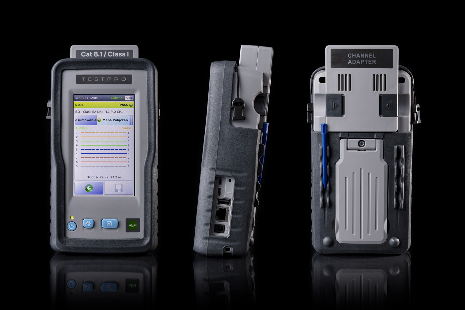 Platforma TestPro CV100 z wymiennymi adapterami