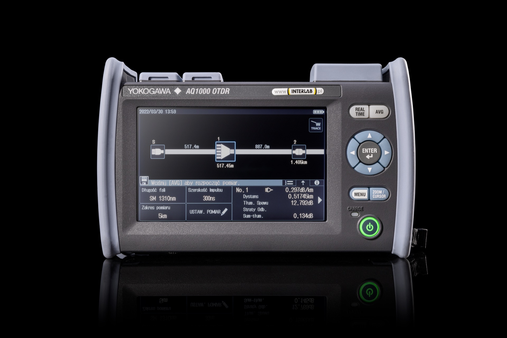 Yokogawa AQ1000 OTDR widok od przodu